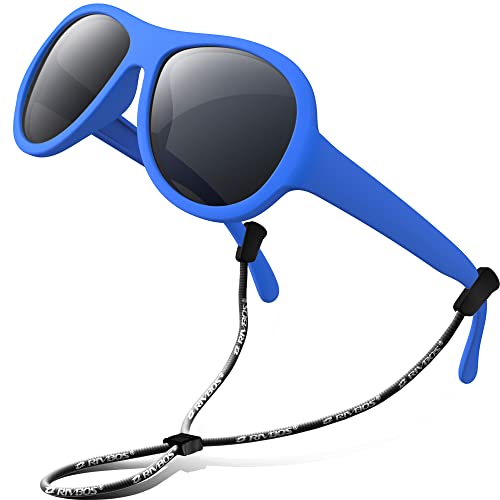 RIVBOS Kinder polarisierte Sonnenbrille mit Riemen Brillengläser Schattierungen für Jungen Mädchen und Kinder RBK004 von RIVBOS