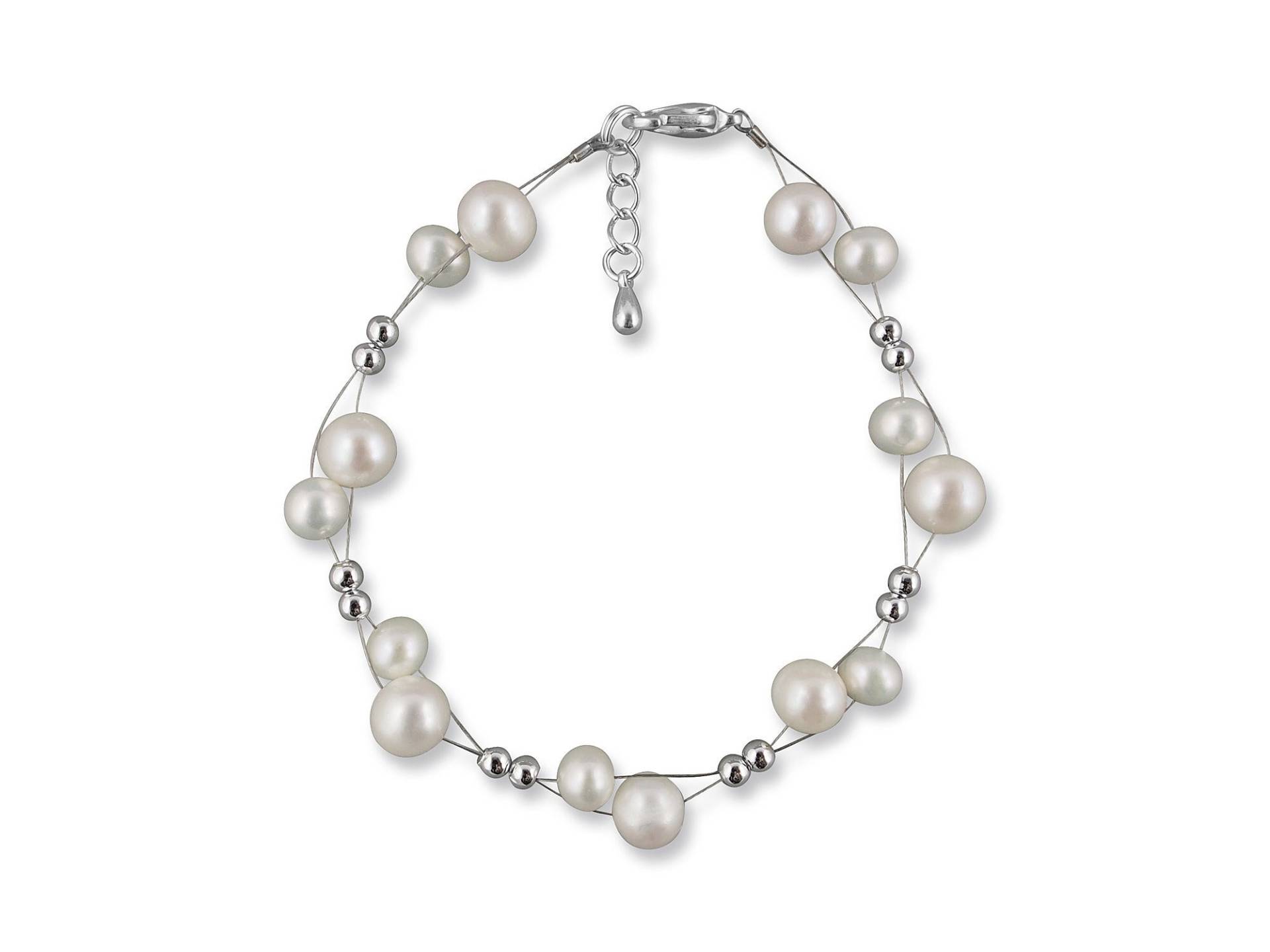 Hochzeitsschmuck Süßwasser Perlenarmband, Armband Braut Echte Perlen, 925 Silber, Brautarmband Edel, Perlenschmuck Brautaccessoire, Armkette von RIVELLEbridaljewelry