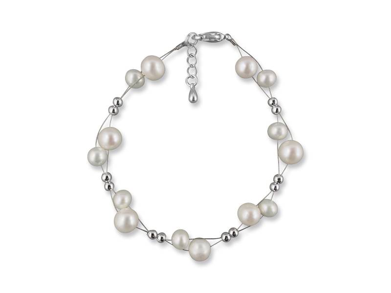 Hochzeitsschmuck Süßwasser Perlenarmband, Armband Braut Echte Perlen, 925 Silber, Brautarmband Edel, Perlenschmuck Brautaccessoire, Armkette von RIVELLEbridaljewelry