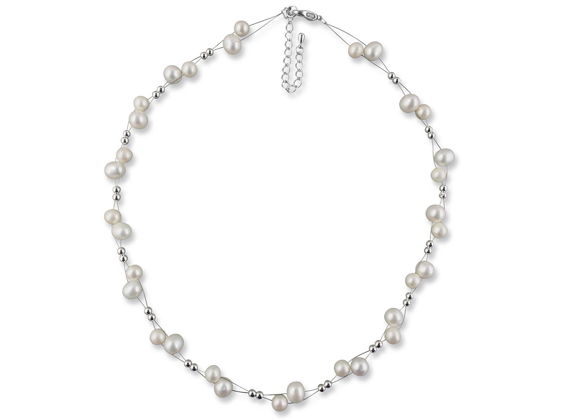Perlenkette Echte Perlen, 925 Silber, Süßwasserperlenkette, Brautschmuck, Halskette Süßwasserperlen, Schmuck Hochzeit, Zuchtperlenkette von RIVELLEbridaljewelry