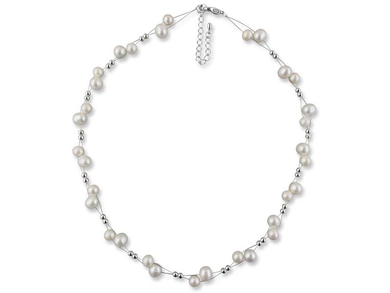 Perlenkette Echte Perlen, 925 Silber, Süßwasserperlenkette, Brautschmuck, Halskette Süßwasserperlen, Schmuck Hochzeit, Zuchtperlenkette von RIVELLEbridaljewelry