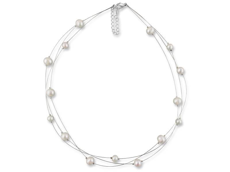 Süßwasserperlenkette, 925 Silber, Echte Perlenkette Mehrreihig, Kette Hochzeit, Halskette Süßwasserperlen, Zuchtperlenkette, Brautschmuck von RIVELLEbridaljewelry