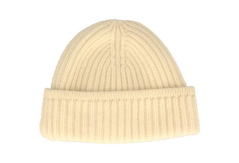 RIVIERA CASHMERE Strickmütze dicke Umschlagstrickmütze reines Kaschmir von RIVIERA CASHMERE