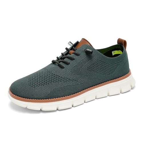 Atmungsaktive, bequeme Wanderschuhe for Herren mit breiter Zehenpartie, leichte Mesh-Freizeitschuhe for den täglichen Gebrauch(Green,42 EU) von RIXANT