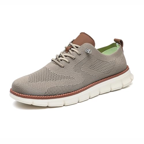Atmungsaktive Freizeitschuhe for Herren, leichte, bequeme Wanderschuhe mit breiter Zehenpartie for den täglichen Gebrauch(Khaki,41) von RIXANT