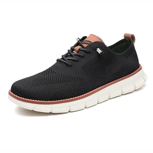Atmungsaktive Freizeitschuhe for Herren, leichte, bequeme Wanderschuhe mit breiter Zehenpartie for den täglichen Gebrauch(Schwarz,38) von RIXANT