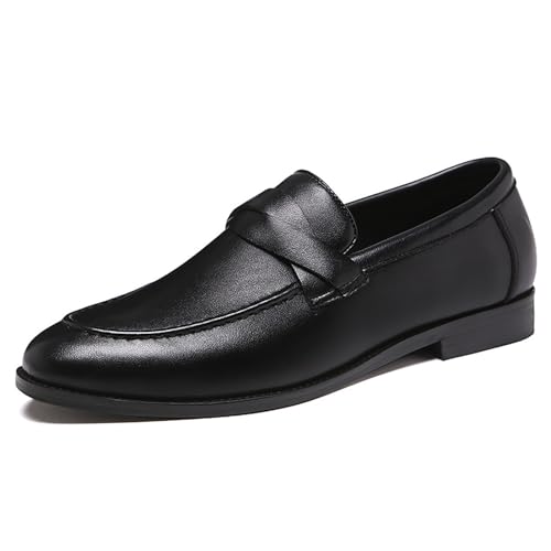 Formelle Pennyloafer for Herren, bequeme Slip-On-Abendschuhe for geschäftliche und Hochzeitsanlässe(Schwarz,40 EU) von RIXANT