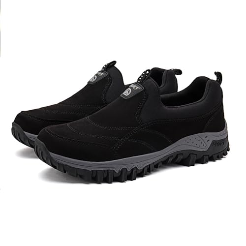 Leichte Slip-On-Wanderschuhe for Herren, rutschfest, bequem, Mesh-Sneaker for das Fitnessstudio, Freizeitkleidung(Schwarz,40 EU) von RIXANT