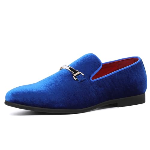 Herren-Loafer aus Samt, for Hineinschlüpfen, weiche Sohle, bequeme Fahrschuhe for formelle und legere Anlässe(Blau,46 EU) Herren-Loafer aus Samt, for Hineinschlüpfen, weiche Sohle, bequeme Fahrschuhe for formelle und legere Anlässe(Blau,46 EU) von RIXANT