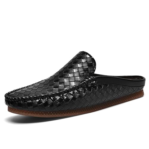 Herren-Mokassinschuhe, bequeme Slip-On-Loafer, weiche Sohle, Fahrschuhe for Freizeitkleidung und Entspannung(Schwarz,45 EU) von RIXANT