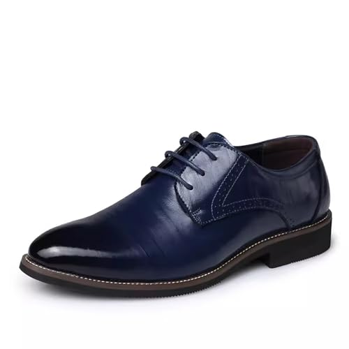 Klassische Slipper for Herren aus PU-Leder, lässig, bequem, mit flexibler Sohle for den täglichen Gebrauch(Blau,44 EU) von RIXANT