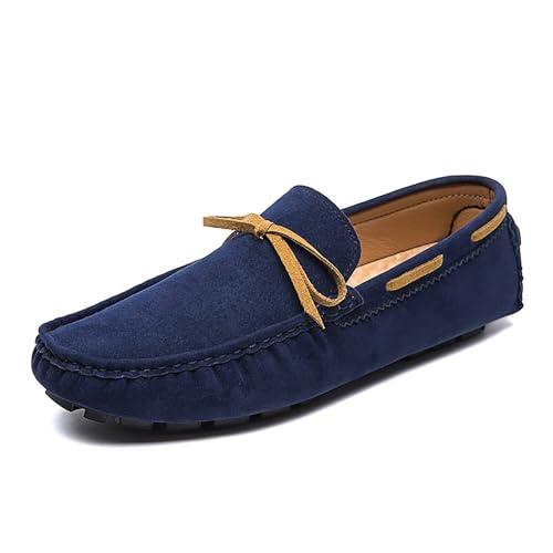 Lässige Canvas-Loafer for Herren, for Hineinschlüpfen, atmungsaktiv, bequem, leicht, flexible Sohle, for den täglichen Gebrauch(Blau,43 EU) von RIXANT
