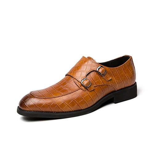 Modische, leichte Slipper for Herren, bequeme Synthetik-Abendschuhe for legere und formelle Anlässe(Yellow,46 EU) von RIXANT