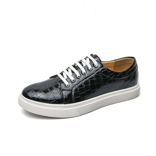 Unverzichtbare Leder-Loafer for Herren. Bequeme Slip-On-Schuhe. Zuverlässige Qualität for den Alltag.(Schwarz,43 EU) von RIXANT