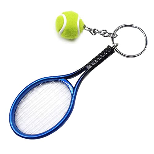 RIXERKOC Mini Tennisschläger Schlüsselanhänger mit Schlüsselring, Neuheit und modische Legierung Tennisball Split Ring Schlüsselhalter für Sportliebhaber Team. von RIXERKOC