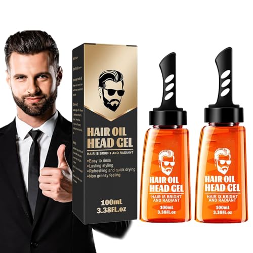 One-Comb Shaping-Styling Gelkamm, Männer-Haar-Styling-Gel mit Kamm, Männer-Haar-Styling-Gel mit Kamm, 2-in-1-Haarwachsgel für Herren mit Kamm (2PCS) von RIYES