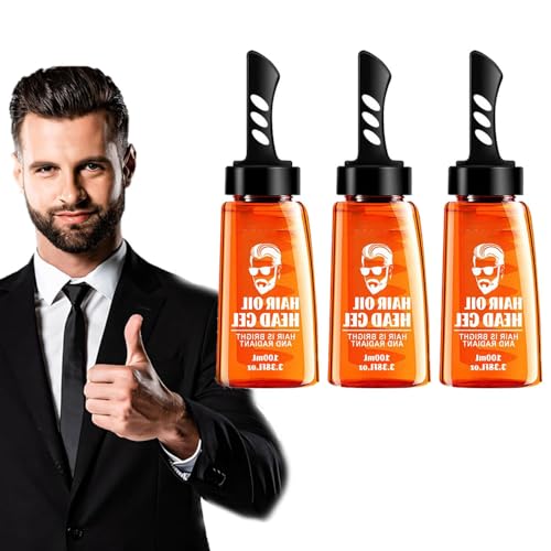 One-Comb Shaping-Styling Gelkamm, Männer-Haar-Styling-Gel mit Kamm, Männer-Haar-Styling-Gel mit Kamm, 2-in-1-Haarwachsgel für Herren mit Kamm (3PCS) von RIYES