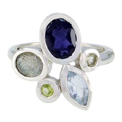 Haus der Ringe Wählen Sie Ihre Farbe Ring 925 Sterling Silber Ring Multi Shape Ring Handamde Schmuck Weihnachtsring Edelsteinringe für Damen und Herren von RIYO