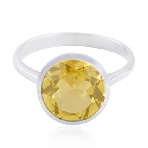 Haus der Ringe Wählen Sie Ihre Farbe Ring 925 Sterling Silber Ring Runde Form Ring Stilvoller Schmuck Neujahrsring Edelsteinringe für Männer und Frauen von RIYO