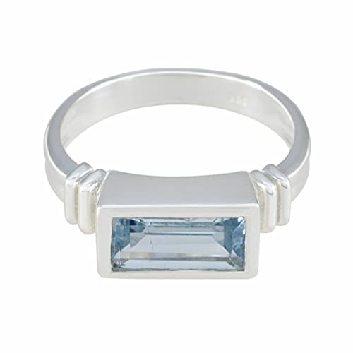 House of Rings Wählen Sie Ihre Farbe Ring 925 Sterling Silber Ring Achteckform Ring Silberschmuck Ehering Edelsteinringe für Jungen und Mädchen von RIYO