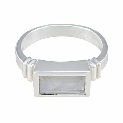 House of Rings Wählen Sie Ihre Farbe Ring 925 Sterling Silber Ring Achteckform Ring Stilvoller Schmuck Osterring Edelsteinringe für Männer und Frauen von RIYO