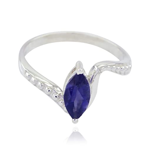 House of Rings Wählen Sie Ihre Farbe Ring 925 Sterling Silber Ring Marquise Form Ring Antiker Schmuck Halloween Ring Edelstein Ringe für Männer und Frauen von RIYO
