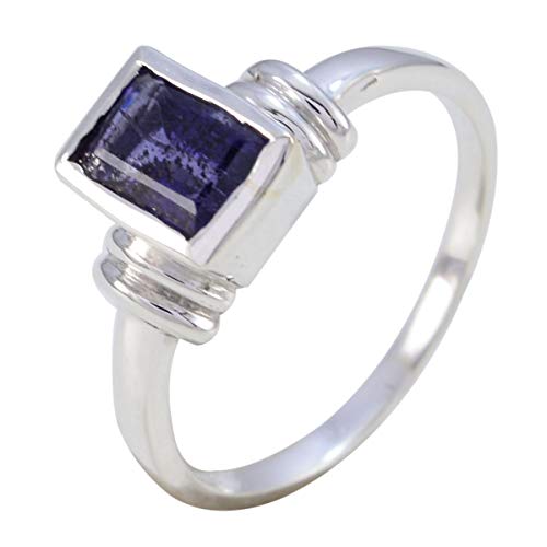House of Rings Wählen Sie Ihre Farbe Ring 925 Sterling Silber Ring Oktogon Form Ring Silber Schmuck Verlobungsring Edelstein Ringe für Jungen und Mädchen von RIYO