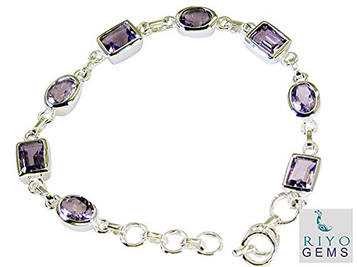 RIYO Amethyst-Boutique Schmuck handgemachte Silber Armband l 7.5in sbraame-2016 von RIYO