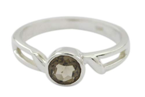 RIYO Angebot 925 Sterling Silber faszinierender natürlicher Rauchquarz Ring Geschenk de von RIYO