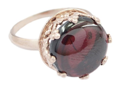 RIYO Bezaubernder Granat 925 Sterling Silber Roségold roter Ring Suppiler 59 von RIYO