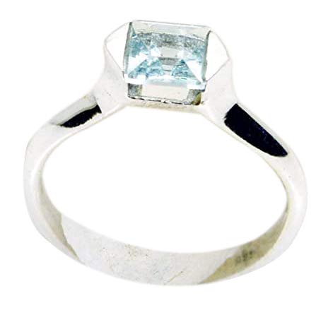 RIYO Edelsteine 925 massiv Sterling Silber Bonnie echten Blauen Ring Geschenk von RIYO