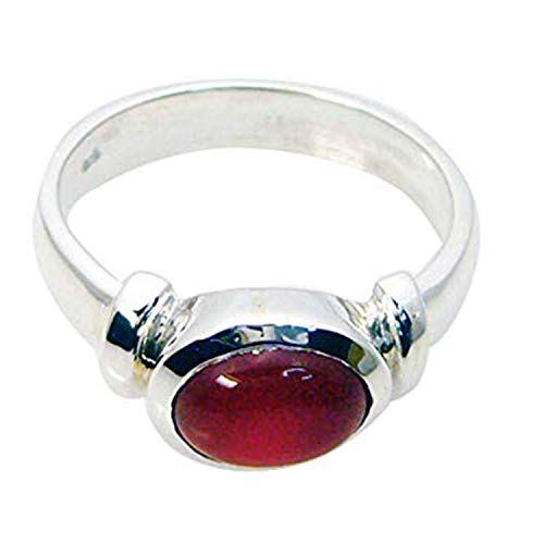 RIYO Schmuck 925 Sterling Silber fein aussehende natürliche rote Ring Geschenk 72 (22.9) von RIYO