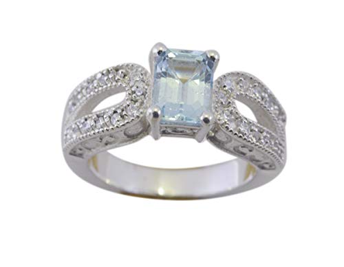 RIYO schmuck 925 massivem sterlingsilber wunderschöne echte Blaue Ring Geschenk von RIYO