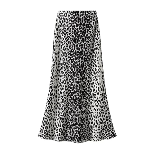 Damen Vintage Hohe Taille Leopardenmuster Lang Rock Elegante Business Bleistiftrock Elastische Taille Midi Faltenrock Black-M Damen Vintage Hohe Taille Leopardenmuster Lang Rock Elegante Business Bleistiftrock Elastische Taille Midi Faltenrock Black-M von RIZ-ZOAWD