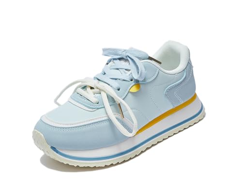 RIZ-ZOAWD Damen Plateau Sneaker Campus Leicht Walking Schuhe Ganztägige Bequeme Turnschuhe Mode Sportschuhe Blue 36 RIZ-ZOAWD Damen Plateau Sneaker Campus Leicht Walking Schuhe Ganztägige Bequeme Turnschuhe Mode Sportschuhe Blue 36 von RIZ-ZOAWD