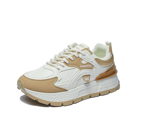 RIZ-ZOAWD Damen Plateau Sneaker Campus Leicht Walking Schuhe Ganztägige Bequeme Turnschuhe Mode Sportschuhe Khaki 39 RIZ-ZOAWD Damen Plateau Sneaker Campus Leicht Walking Schuhe Ganztägige Bequeme Turnschuhe Mode Sportschuhe Khaki 39 von RIZ-ZOAWD