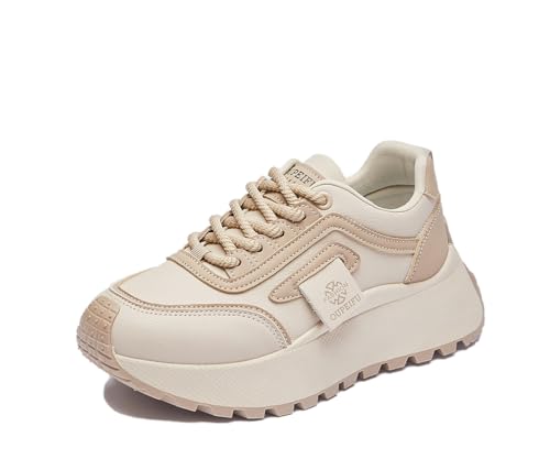 RIZ-ZOAWD Plateau Sneaker Damen Y2K Campus Leicht Walking Schuhe Elegant Bequeme Sportschuhe Mode Turnschuhe Khaki 38 RIZ-ZOAWD Plateau Sneaker Damen Y2K Campus Leicht Walking Schuhe Elegant Bequeme Sportschuhe Mode Turnschuhe Khaki 38 von RIZ-ZOAWD