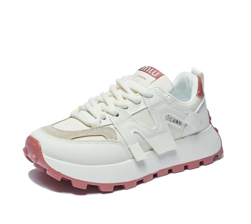 RIZ-ZOAWD Plateau Sneaker Damen Y2K Campus Leicht Walking Schuhe Elegant Bequeme Sportschuhe Mode Turnschuhe Red 40 RIZ-ZOAWD Plateau Sneaker Damen Y2K Campus Leicht Walking Schuhe Elegant Bequeme Sportschuhe Mode Turnschuhe Red 40 von RIZ-ZOAWD