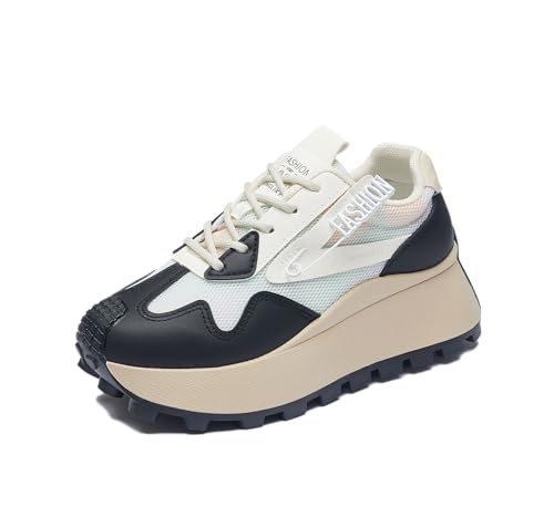 RIZ-ZOAWD Plateau Sneaker Damen Y2K Campus Leicht Walking Schuhe Elegant Bequeme Sportschuhe Mode Turnschuhe Schwarz 40 RIZ-ZOAWD Plateau Sneaker Damen Y2K Campus Leicht Walking Schuhe Elegant Bequeme Sportschuhe Mode Turnschuhe Schwarz 40 von RIZ-ZOAWD