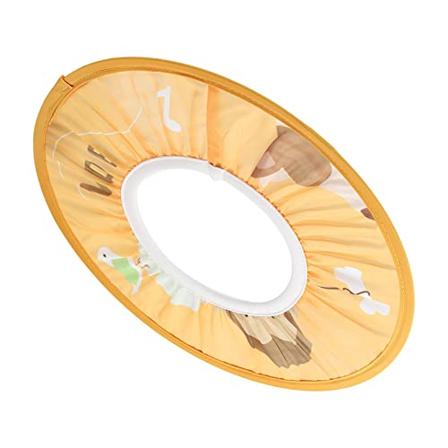 RIZGHWOY Baby Shampoo Mütze Wasserdichte Stoff Duschhut Zum Baden, Elastische Duschkappe mit Cartoon -Muster für Babys und Kleinkinder (Gelber Affestil) von RIZGHWOY
