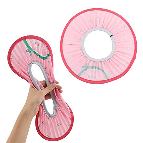 RIZGHWOY Baby Shampoo Mütze Wasserdichte Stoff Duschhut Zum Baden, Elastische Duschkappe mit Cartoon -Muster für Babys und Kleinkinder (Rosa) von RIZGHWOY