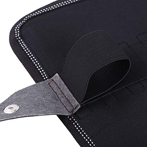RIZGHWOY Black Fabric Roll Up Bleistiftkoffer für Kunsthandwerk, 36/48 Slots Bleistift -Wrap -Halter, Langlebig und Modisch, Leicht zu Reinigen, für das Schulbüro (36 Packungen) von RIZGHWOY