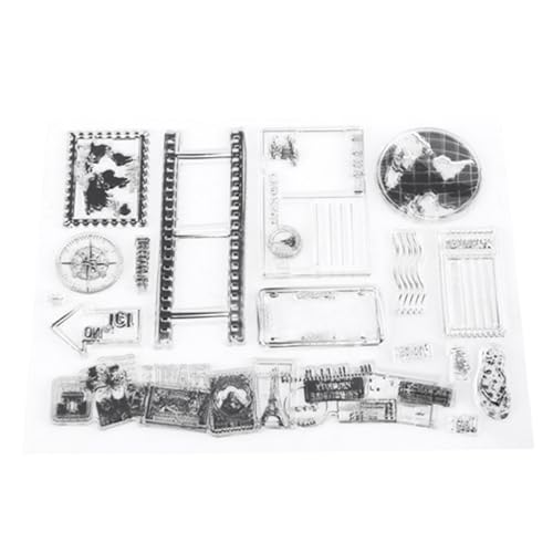 RIZGHWOY Silicon Clear Stamp Set Einfach zu Verwenden Zum Erstellen von Grußkarten Postkarten Scrapbook Home Decor für Stempel Stempel Transparent von RIZGHWOY