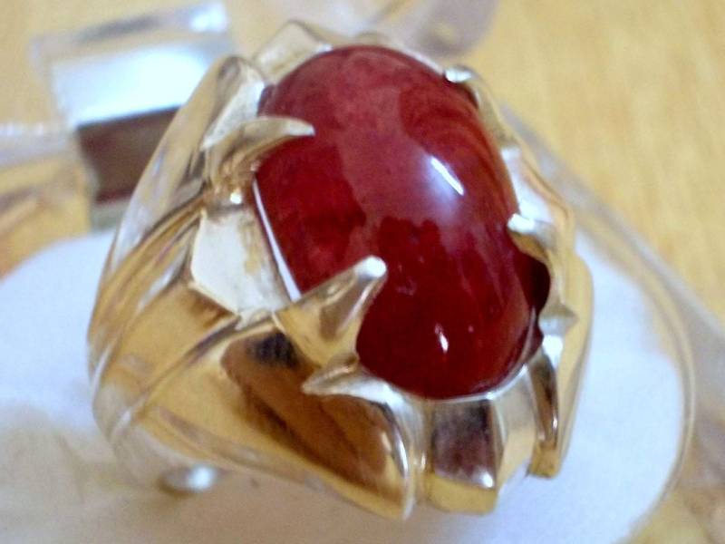 Handgemachte Sterling Silber Rubin Ring Unisex Anti Angst Schmuck von RIngKIngz