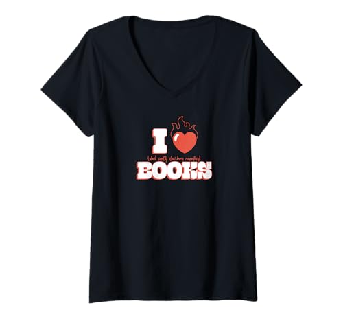 Damen I Heart Books Smutty Slow Burn Romantasy Readers T-Shirt mit V-Ausschnitt Damen I Heart Books Smutty Slow Burn Romantasy Readers T-Shirt mit V-Ausschnitt von RJ Threads