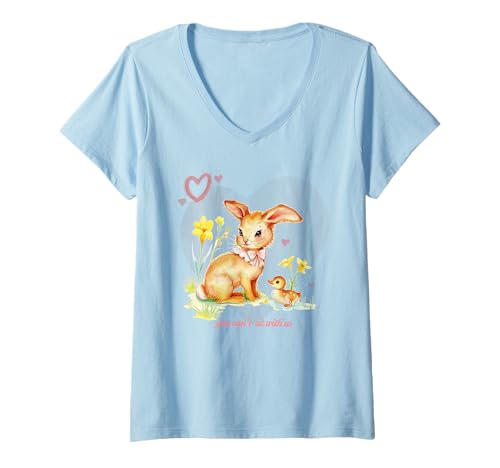 Damen You Can't Sit With Us Cute Bunny and Duck T-Shirt mit V-Ausschnitt Damen You Can't Sit With Us Cute Bunny and Duck T-Shirt mit V-Ausschnitt von RJ Threads