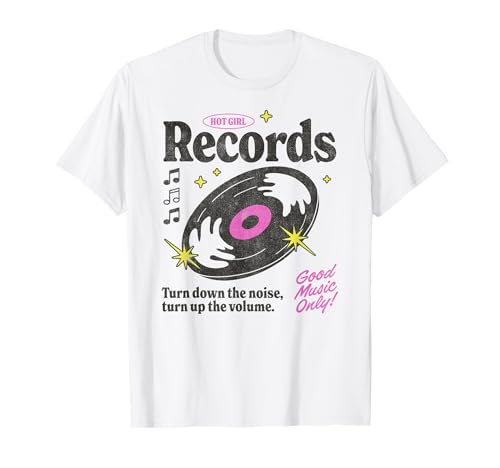 Hot Girl Records Vinyl Music Store Graphic T-Shirt von RJ Threads