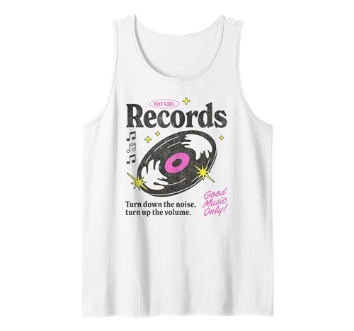Hot Girl Records Vinyl Music Store Graphic Tank Top von RJ Threads