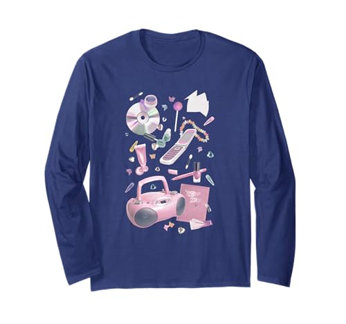 Retro 90's Girly Things CDs Collage Y2K Cute Collection Langarmshirt Retro 90's Girly Things CDs Collage Y2K Cute Collection Langarmshirt von RJ Threads