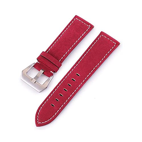 RJGYMTAZ Ersatzarmband Gürtel Männer und Frauen Uhrenarmbänder Uhrenarmbänder Ersatz(Red,22mm) von RJGYMTAZ